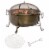 Steel Wood Burning Fire Pit Grill 37 , Poker, Lid, BBQ Cooking Grate, Camping Perspective: front