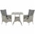 3 PCS Patio Wicker Conversation Recliner Chairs w/ Table Set, for Garden, Deck Perspective: front