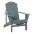 Fir Wood Adirondack Chair, Wooden Outdoor & Patio Seating for Fire Pit, Dark Grey Perspective: front