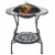 30  Wood Burning Fire Pit & Outdoor Ice Bucket Side Table, Steel, Lid, Mosaic Perspective: front