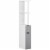 Bathroom Storage Cabinet Slim Freestanding Linen Tower Cabinet w/ Shelf Grey Perspective: front