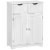 Freestanding Bathroom Storage Cabinet with 2 Drawers & Adjustable Shelf, White Perspective: front