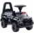 Police Car Toy with Megaphone, Ride On Sliding Car W/ Anti Fall Device Black Perspective: front