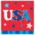 Creative Converting  Patriotic Proud Paper Beverage Napkins Perspective: front