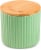 Core Home Ceramic Textured Canister - Green Perspective: front