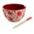 Core Home Noodle Bowl Red Floral Perspective: front
