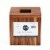 Acacia Wood Tissue Box Cover Perspective: front