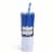 Manna Skinny Tumbler - Blue Perspective: front