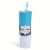 Manna Skinny Tumbler - Peacock Blue Perspective: front