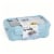Manna Three-Section Bento Box - Light Blue Perspective: front