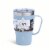 Manna™ Cozy™ Stainless Steel Coffee Mug - Blue Splatter Perspective: front