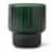 Core Home Ribbed Double Old Fashioned Glass - Green Perspective: front