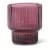 Core Home Ribbed Double Old Fashioned Glass - Purple Perspective: front