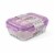 Manna™ Glass Bento Box - Purple Perspective: front