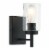1 Light Bathroom Vanity Light with Bubble Glass Shade Perspective: front