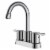4 in. Double Handle Centerset Double Handle Bathroom Faucet with Drain Kit Included in Chrome Perspective: front