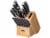 18-Piece Black Stainless Steel Professional Cutlery Kitchen Knife Set Perspective: front