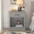 Xylon 1-Drawer Grey Bedside Table Nightstand (24.2 in. x 21.7 in. x 15.7 in.) Perspective: front