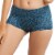 Maidenform Women's Boyshort Urchin Teal Block Floral Print Perspective: front