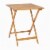 Martindale Solid Acacia Wood 24 Inch Square Portable Folding Patio Table with Slatted Top Perspective: front