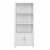 Martha Stewart Gray 4 Tier Shaker Style Bookcase with Cabinet and Brushed Nickel Hardware Perspective: front