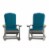 Savannah Set of 2 All-Weather Poly Resin Wood Adirondack Rocking Chairs Perspective: front