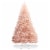 Costway 7ft Pink Artificial Christmas Tree Hinged Full Fir Tree Metal Stand Perspective: front