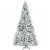 Costway 8ft Snow Flocked Hinged Christmas Tree w/ Berries & Poinsettia Flowers Perspective: front
