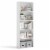 Costway 5-Shelf Storage Bookcase Modern Multi-Functional Display Cabinet Furniture White Perspective: front