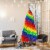 Costway 7FT Artificial Hinged Colorful Rainbow Full Fir Christmas Tree with 1213 Tips Perspective: front