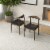 Blake Modern Dining Room and Kitchen Black Faux Leather Chair Set of 2 Perspective: front