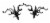 Set of 2 Cast Iron Victorian Style 5 Hook Hat / Coat / Scarf Holders Perspective: front