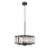Contemporary 6 Light Metal 16 Ceiling Pendant with Crystal Accents, Silver Perspective: front