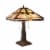 CHLOE Lighting CARLA Tiffany-style Mission Blackish Bronze 2 Light Table Lamp 16 Shade Perspective: front