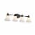 Lighting JANET Contemporary 4 Light Rubbed Bronze Bath Vanity Fixture 30 Width Perspective: front