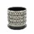 Cer, 5  X-Planter W/ Saucer, Black Perspective: front