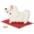 Papyrus Valentine's Day Greeting Card (White Fur Dog with Letter) Perspective: front