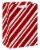 American Greetings Medium Christmas Red Stripes Gift Bag Perspective: front