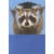 Recycled Paper Greetings Raccoon in Grad Cap Showing Right On Sign Graduation Card Perspective: front