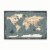 New View Blue and Ivory Stretched World Map Canvas Perspective: front