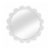 New View Scallop Edge Mirror with White Frame Perspective: front