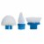 Spin Scrubber Replacement Heads- Set of 3 (Flat, Dome, Corner) Perspective: front