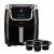 PowerXL 7-qt 10-in-1 1700W Air Fryer Steamer with Muffin Pan Black Perspective: front