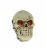 Everspring - Creepy Human Skull Lidded Trinket Box With Jeweled Red Eyes Perspective: front