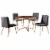 Newport 5-piece Round Dining Set in Gray Perspective: front