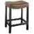 Armen Living Tudor 26  Backless Stationary Bar Stool in Wrangler Brown Perspective: front