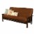 Kodiak Furniture Monterey Futon with Suede Fabric Mattress in Chocolate/Espresso Perspective: front