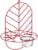 MEKKAPRO Leaf Oriole Bird Feeder, Dual Jelly Orange Feed, Fits Clementine Nectar (Coral Red) Perspective: front