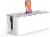 ZBRANDS White Large Cable Management Box with Cooling Window | Hide Cords, Power Strips Perspective: front