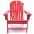 Hampton Red Poly Outdoor Patio Adirondack Chair Perspective: front